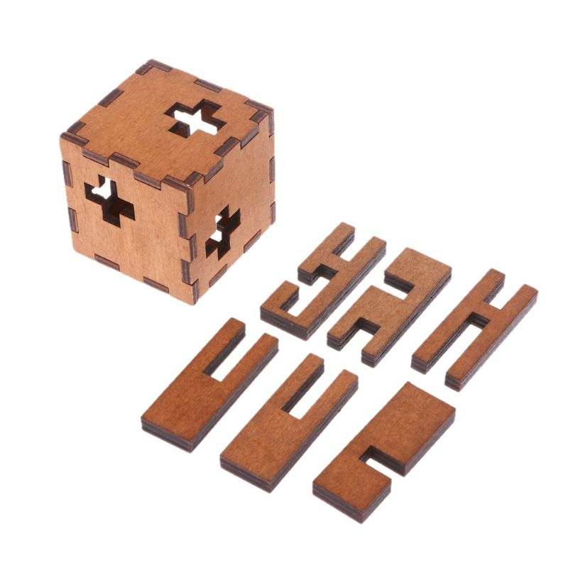 Wooden Cube Puzzle Box