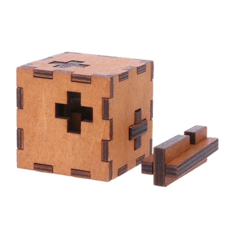 Wooden Cube Puzzle Box